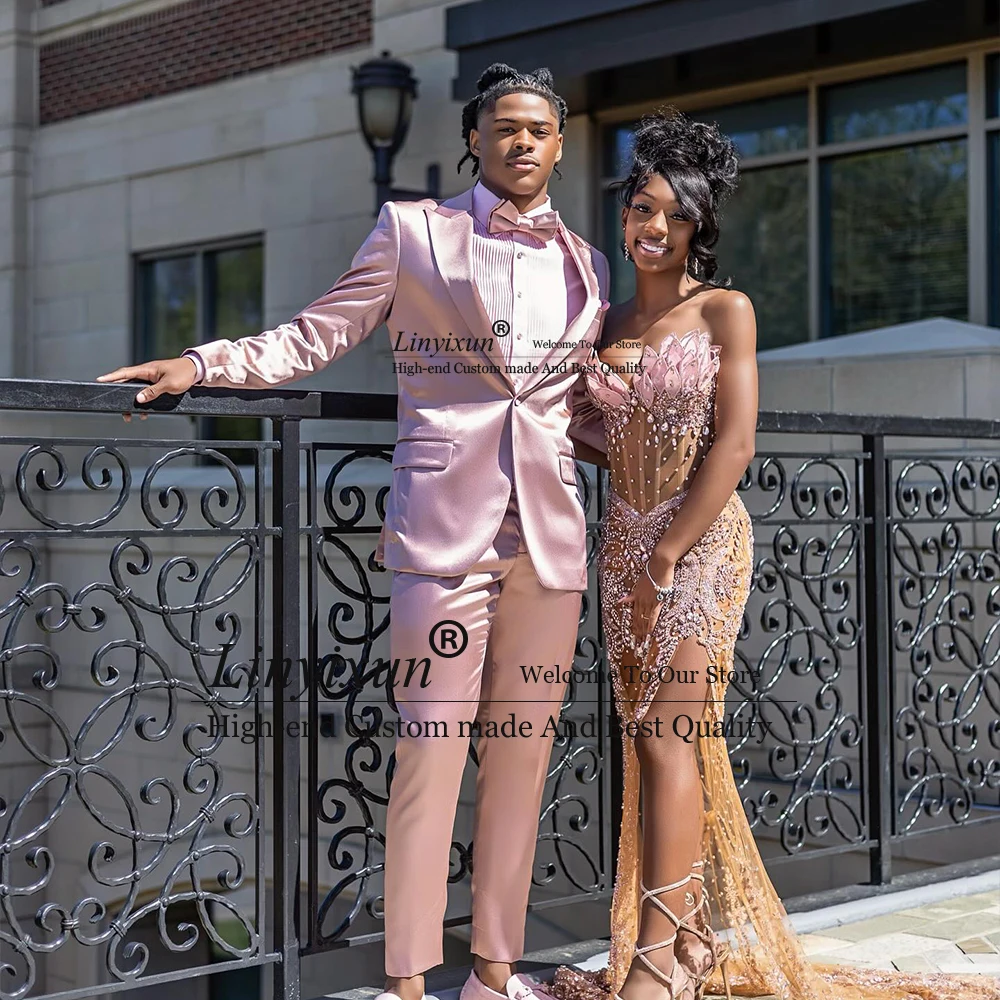 

Glitter 3D Ornament Prom Dresses 2025 Beading Tulle Mermaid Side Slit Banquet Party Gown Customized Sleeveless robe d'été femme