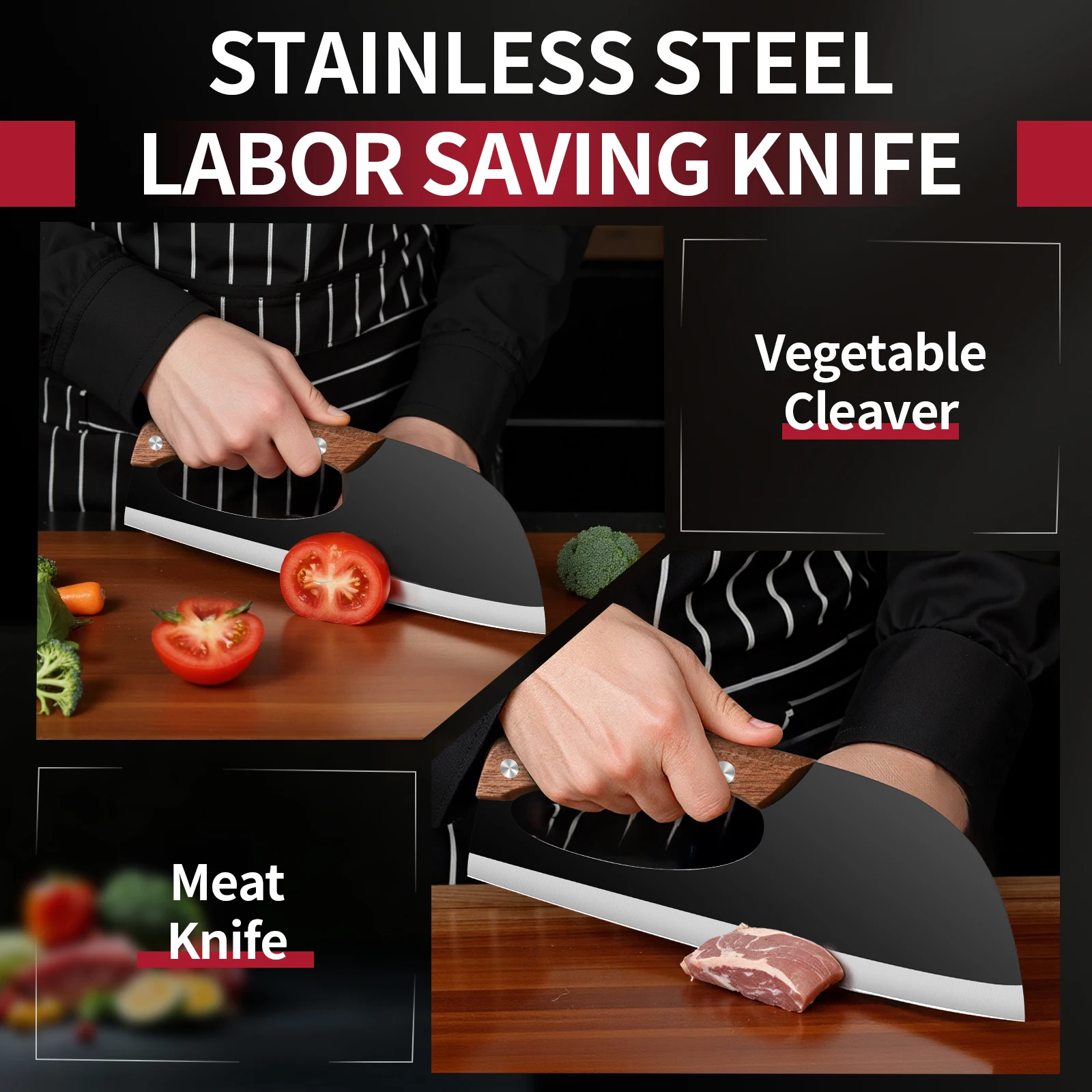 Multifunctional labor-saving kitchen knife home sharp cutting vegetable cutting meat Kill fish knife - professional chef's knife