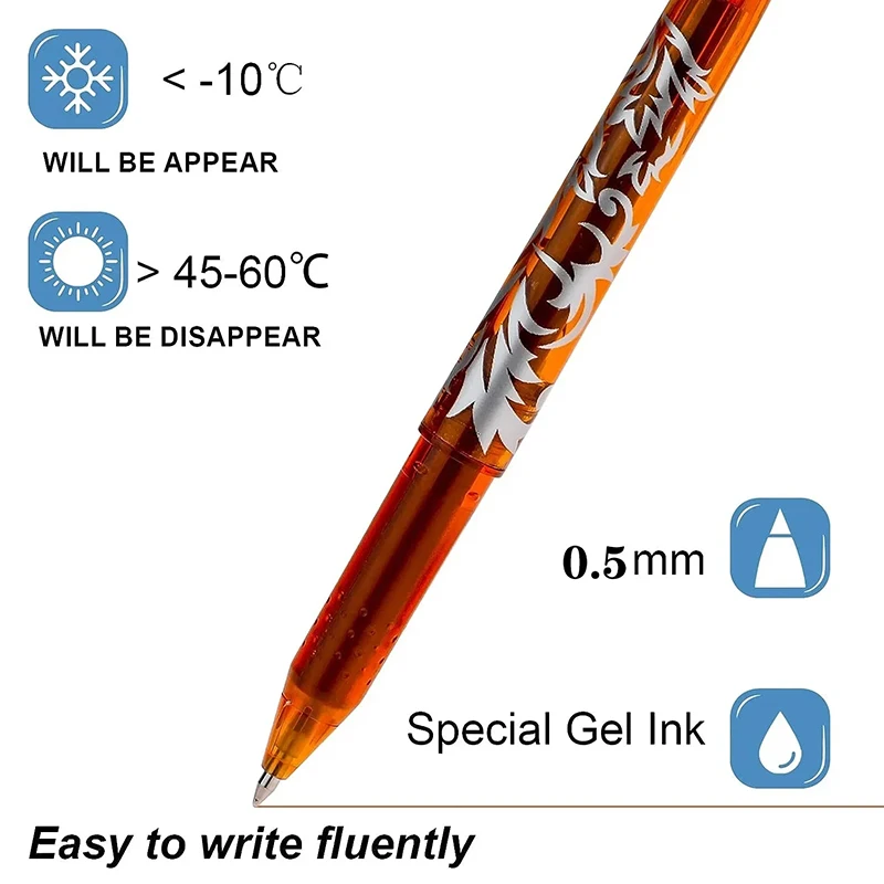 Kawaii Pilot, löschbare Gelstifte, Tinten in verschiedenen Farben, feine Spitze 0,5 mm, Packung mit 12/8 Stück – Detail 6