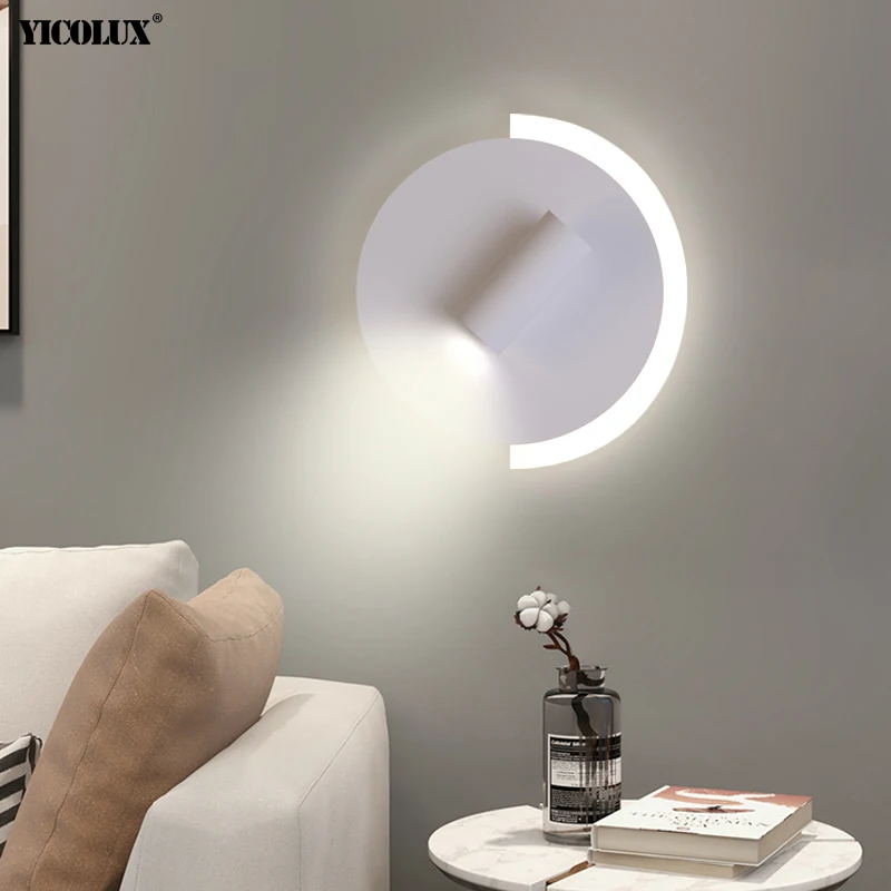 

Dimming Simple Home New Modern LED Wall Lamps Living Study Room Bedroom Bedside Aisle Lights Rotatable Spotlight Indoor Lighting