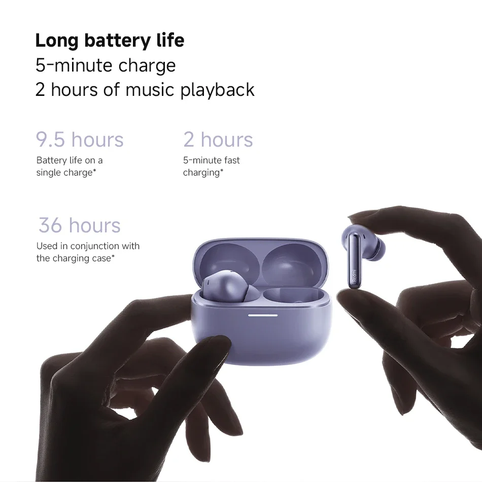 الإصدار العالمي من سماعات الأذن Xiaomi Redmi Buds 6 Pro 55dB إلغاء الضوضاء النشط بطارية 480 مللي أمبير في الساعة بلوتوث 5.3 TWS سماعة أذن