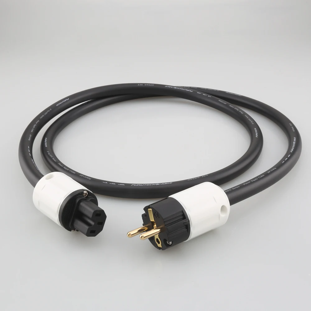 HIFI Furutech FP-314Ag Silver Plated Power Cable with Schuko EU US Plug AC Supply Power Cord