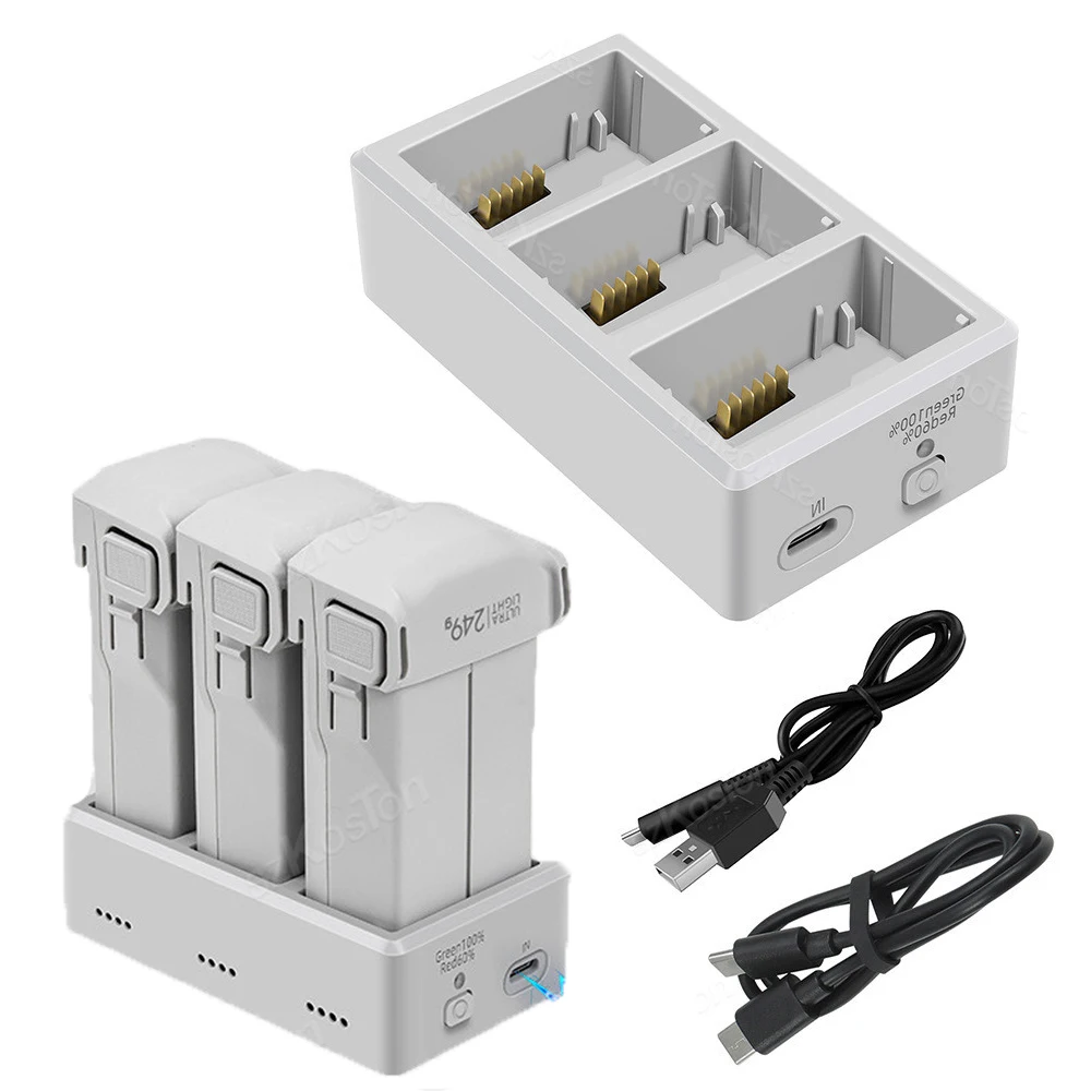Drone Battery Charger for Mini 3/Mini 3 Pro 3-Way Charging Hub Battery Charging Butler for DJI Mini 4 PRO Accessories