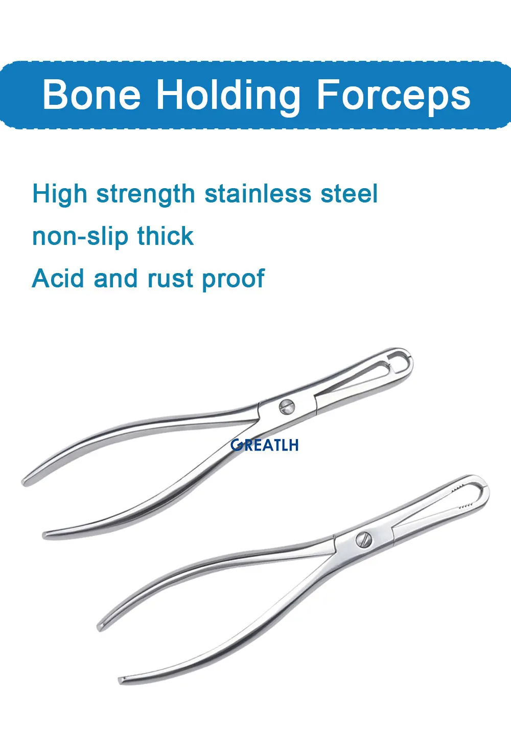 Two Type Choices Medical Bone Holding Forceps Stainless Steel Veterinary Orthopedic Instrument pet