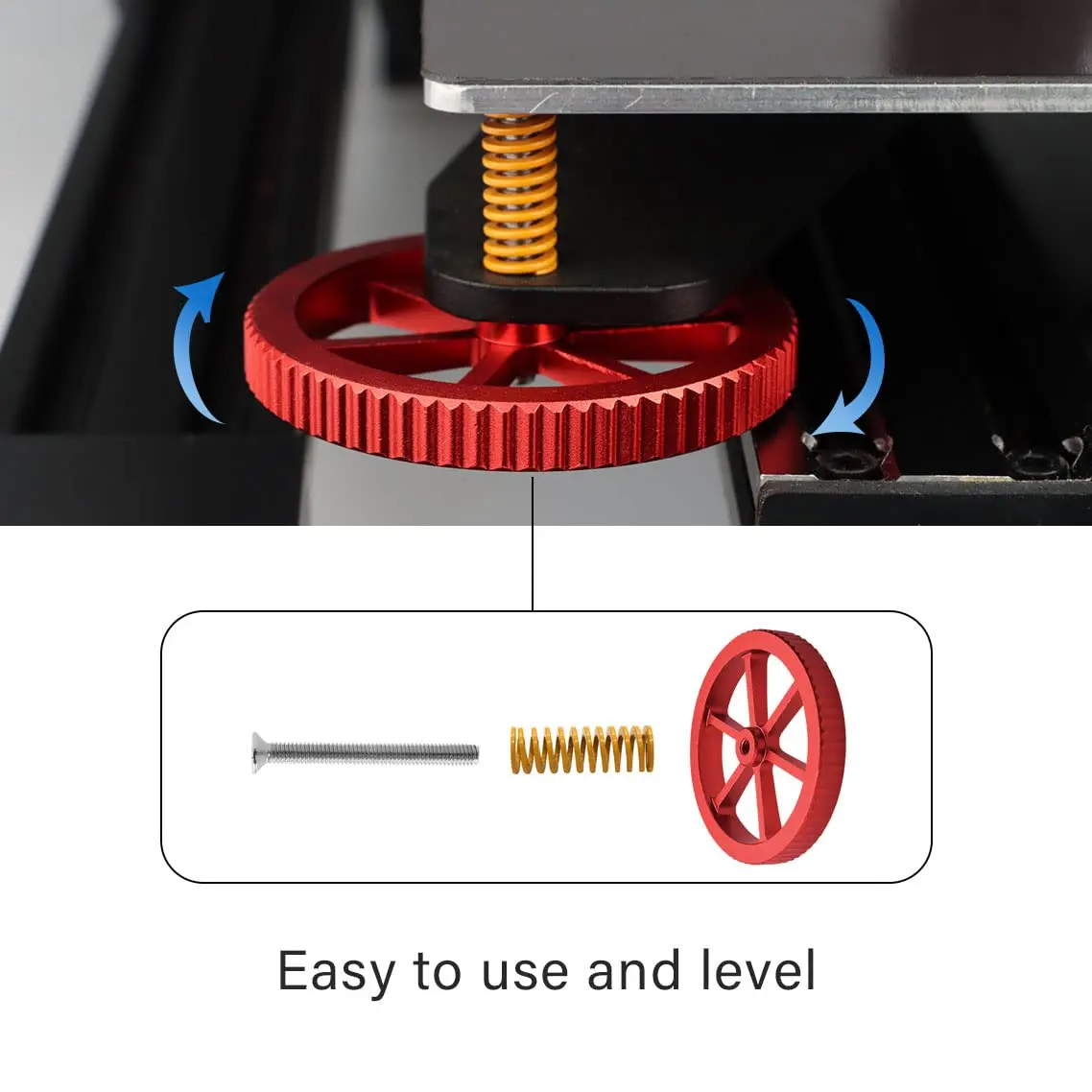 Creality Metall-Nivellierknöpfe mit Heißbettfedern für Ender 3/3 Pro/3 V2 Ender 5/5 Plus/Pro CR-10 CR10S/10S Pro/20 3D-Drucker – Detail 10