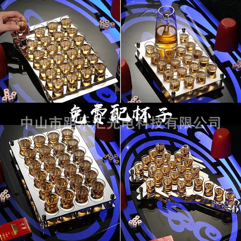 

Stainless steel cup holder KTV bar bullet set Baijiu holder glass shot small foreign wine B52