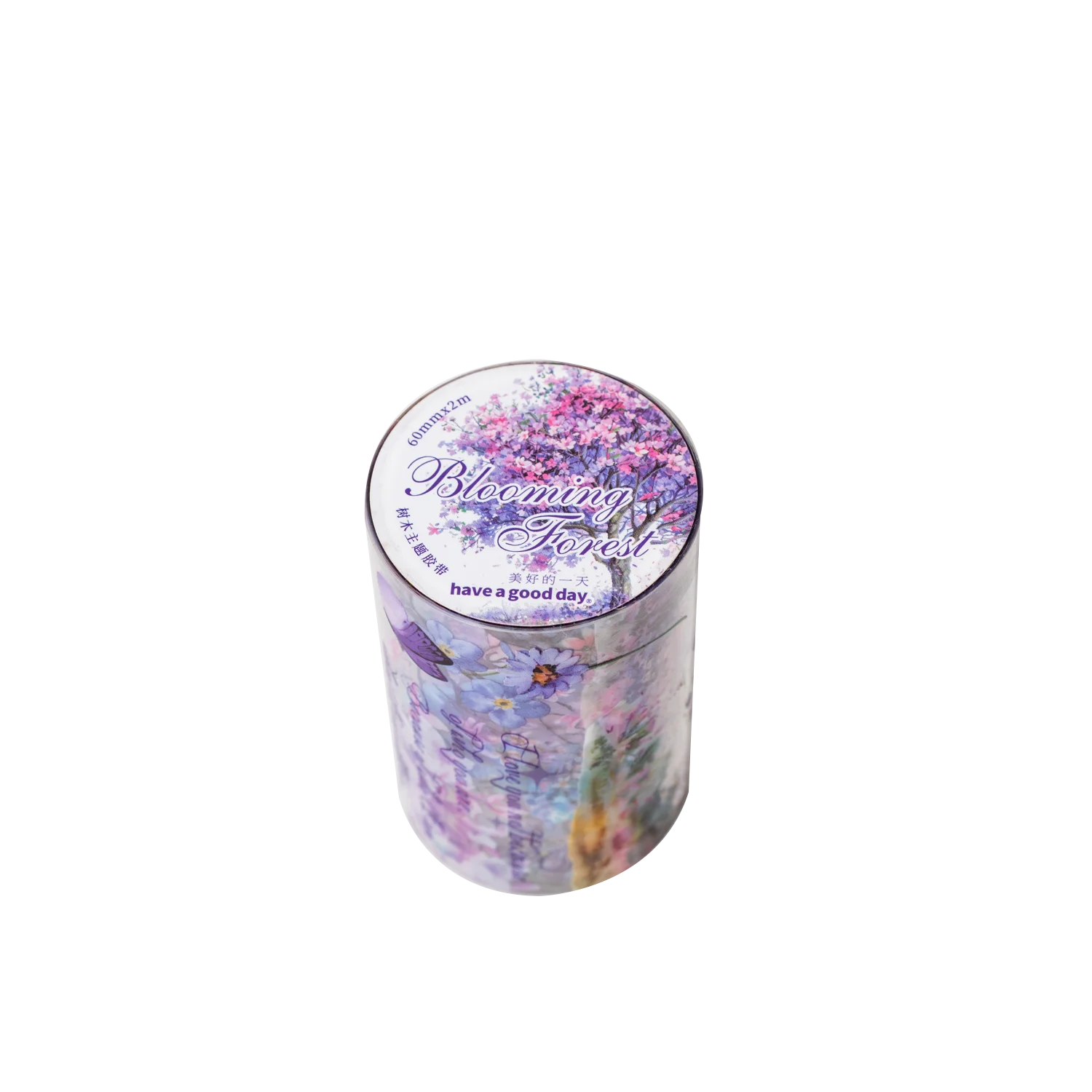 60mm * 200cm Foresta di fiori Serie Vintage Albero Fiore Paesaggio Nastro in PET Creativo Diario fai da te Materiale Collage di cancelleria