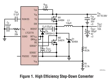 LTC3778EF LTC3778 - Wide Operating Range, No RSENSE Step-Down Controller