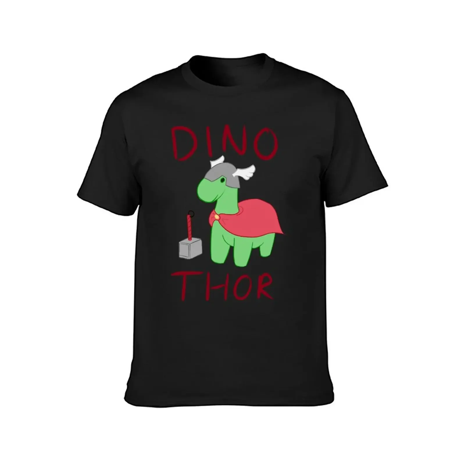 Camiseta de Dino - Thor para hombre, ropa de algodón con diseño de aduanas, moda coreana