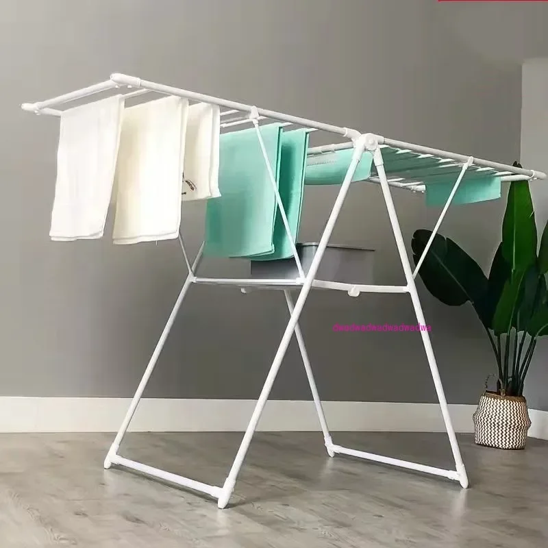 Hot Selling Indoor Outdoor Laundry Rack Folding Cloth Dryer Standing Stainless Steel Clothes K Type Drying Rack