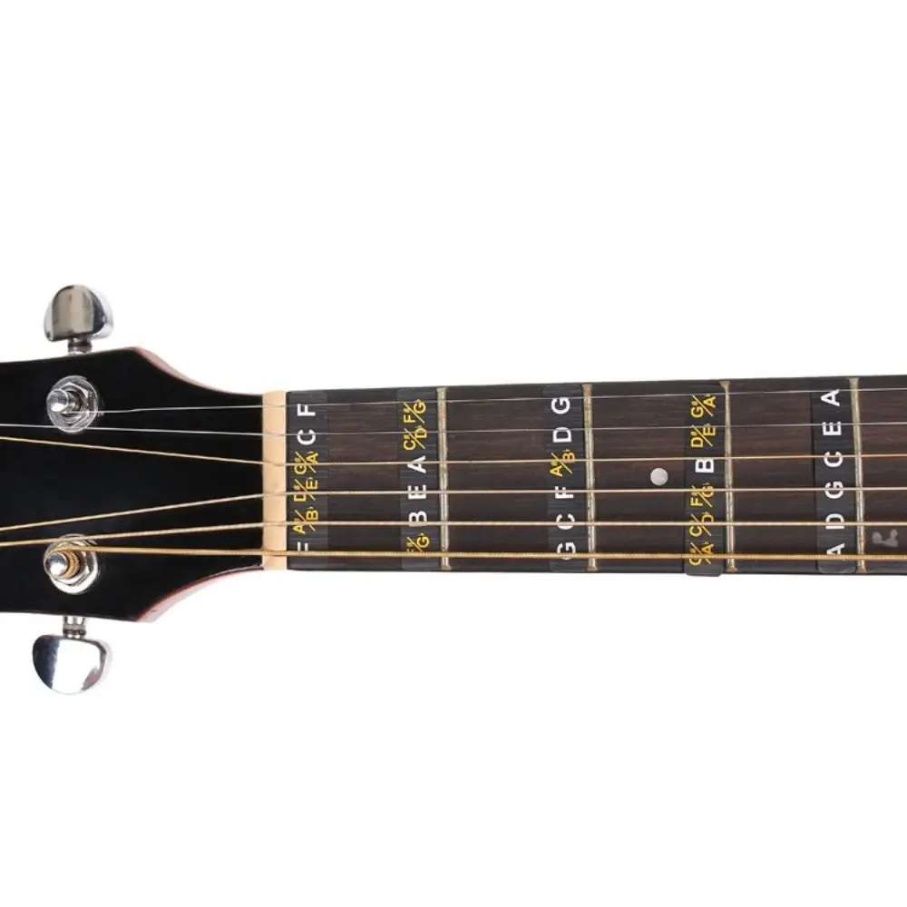 Autocollant de Note de touche de guitare Portable, autocollant de touche de guitare d'apprentissage du sens léger, ton Musical