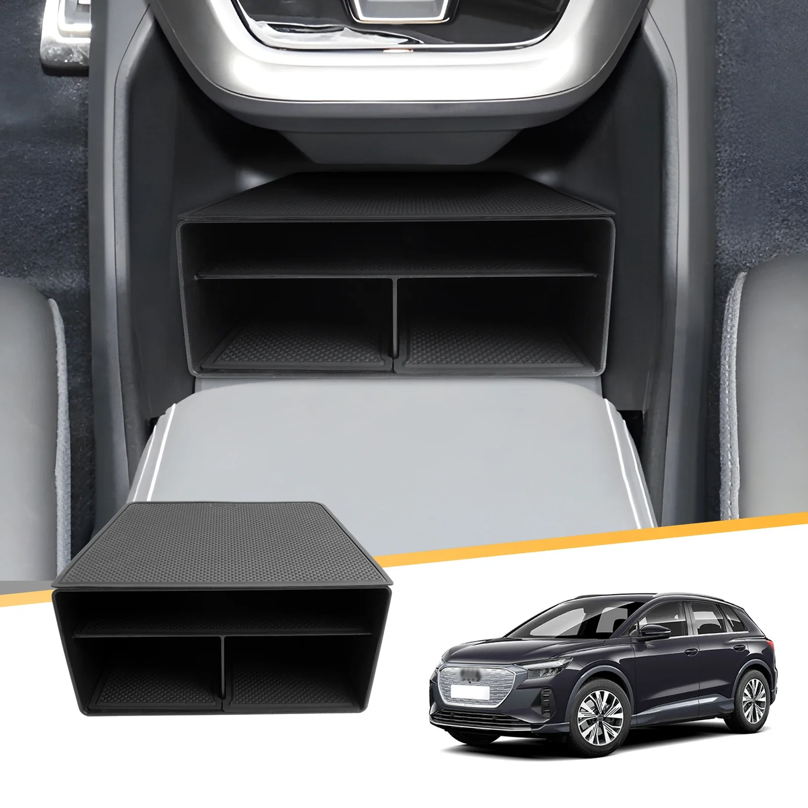

Car Central Storage Box for Audi Q4 e-tron 2021-2025 Electronic Brake Auto Interior Audi Q4 e-tron 2025 Accessories