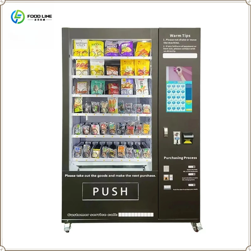 Popular Snack Drink Automatic Combo Vending Machine Snack and Drink Food Vending Machine Automatic FL Customized