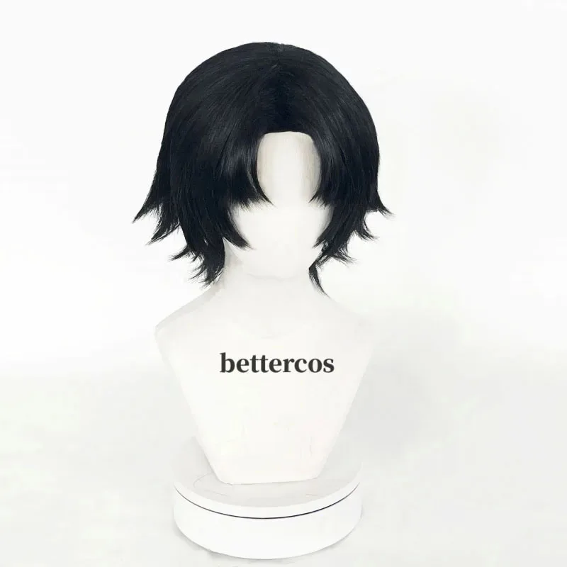 Permen 2025Chrollo Lucilfer Cosplay Amine ×HUNTER 30Cm Wig Hitam Rambut Sintetis Tahan Panas Wig Pesta Halloween +