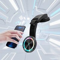 15W  Magsafe Car Mount Detachable Bendable Wireless Charger Suction Cup Dashboard Mount Support Mac Safe Wireless Charging Stand