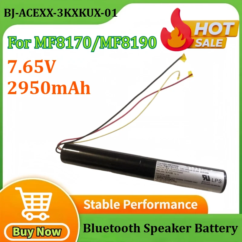 

7.65V 2950mAh MF8170 Battery for Creative Sound Blaster ROAR SR20A Speaker MF8190 New BJ-ACEXX-3KXKUX-01 Bluetooth Speaker