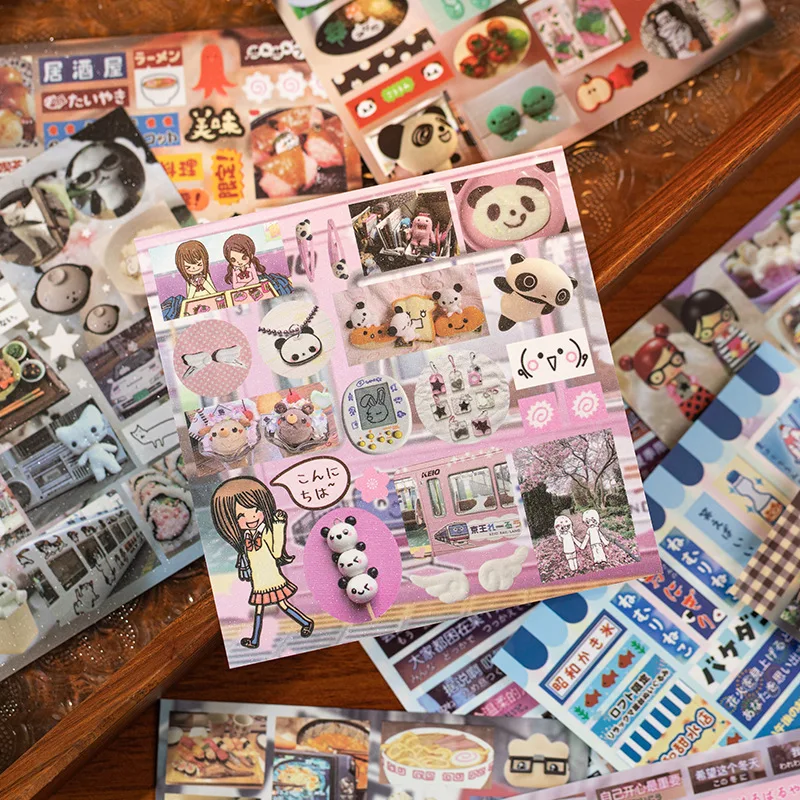 MINKYS 30 ورقة/قطعة ريترو لطيف ملصق مزخرفة كتاب Kawaii مجلة Kpop بطاقات الصور ملصق الاطفال هدية القرطاسية المدرسية