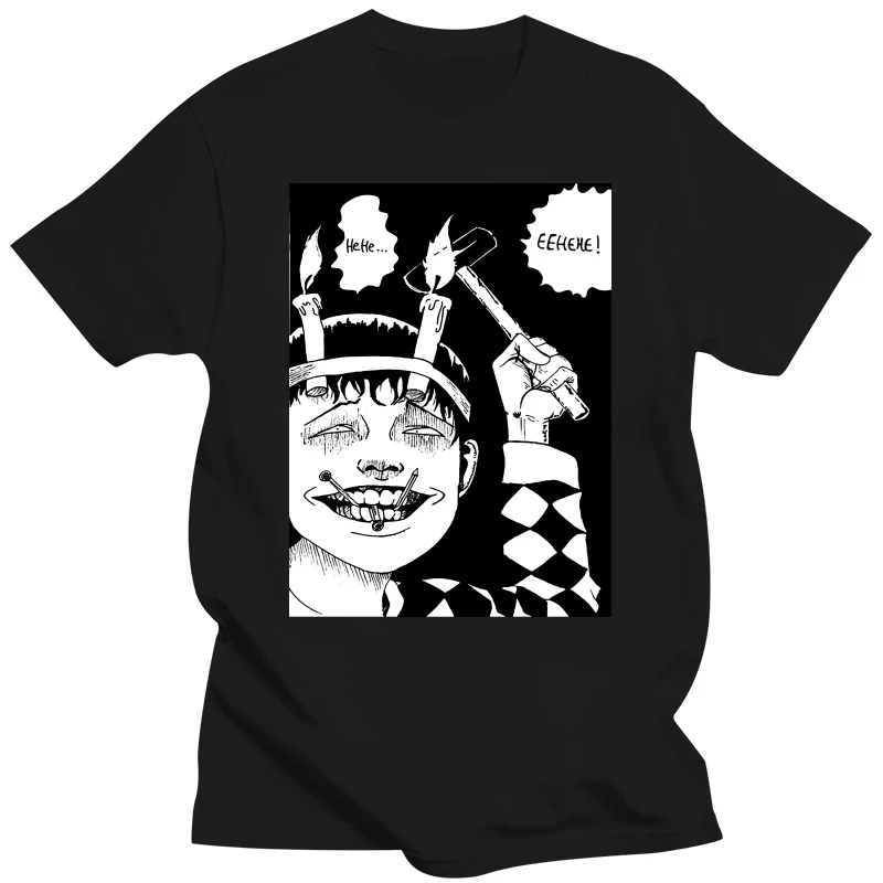 Junji Ito Souichi Tsujii T-Shirt Men Birthday Gifts Short Sleeves Funny Tees O-Neck Cotton Junji Ito Uzumaki Tshirt Anime