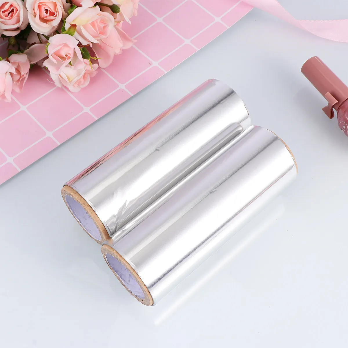 

2 шт. профессиональная утолщенная фольга для химической завивки и окрашивания волос, для салонов, парикмахерских и домашнего использования, серебристая, шириной 12 см