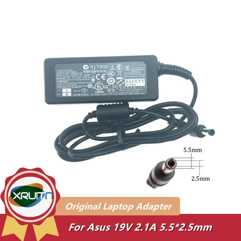 ACDC-asus LCDモニター用アダプター充電器,純正,19v,2.1a,5.5x2.5mm