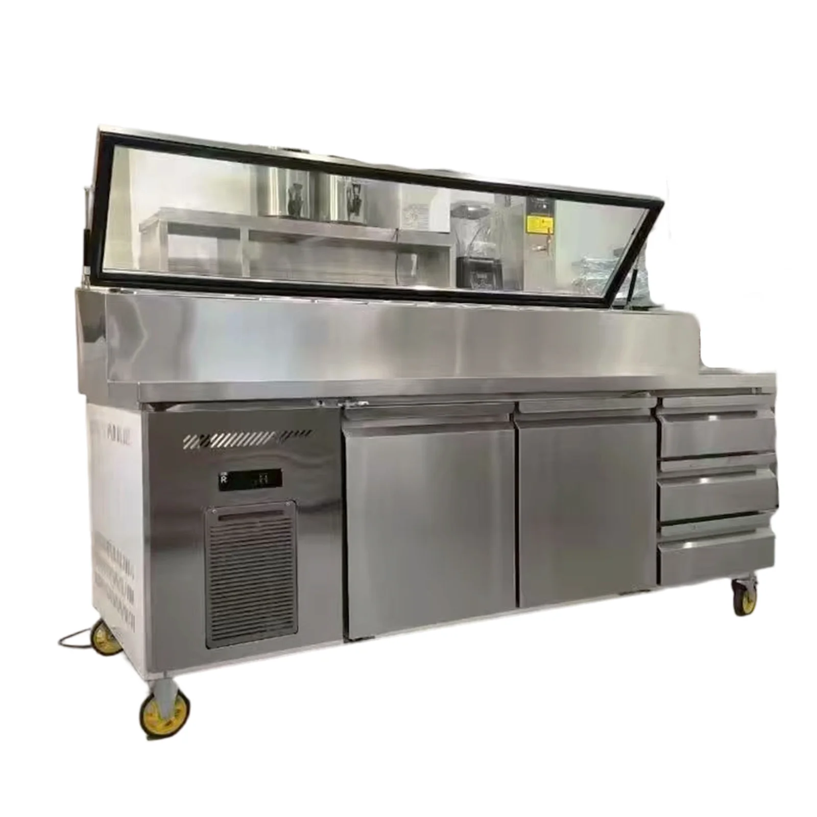 

For Commercial Pizza Prep Table Counter/refrigerated Sandwich Prep Table With Intelligent Temperature Control For Restaurant Bar