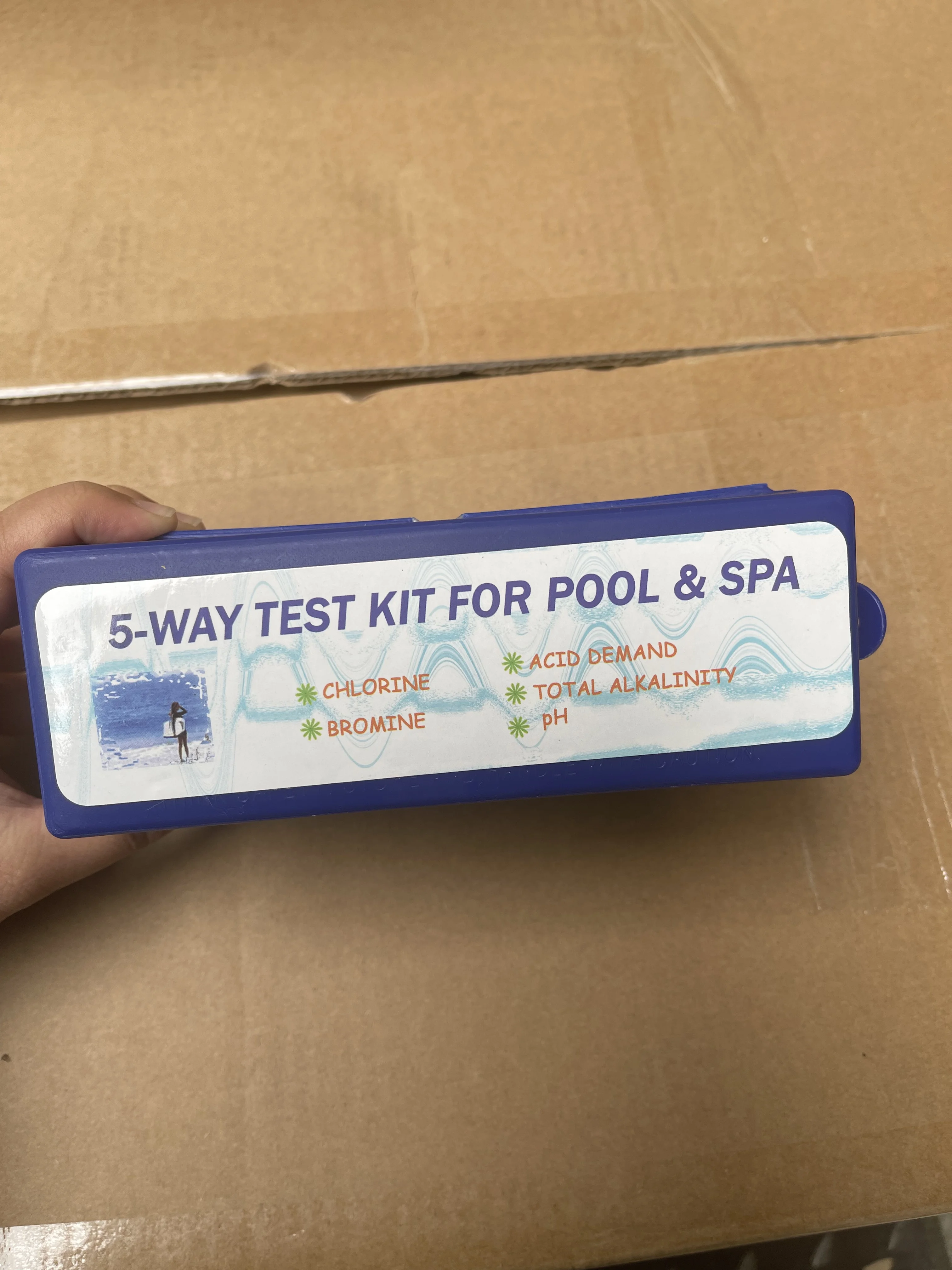 Yieryi-Kit de prueba de 5 vías para piscina y SPA, demanda de ácido, cloro, alcalinidad Total, bromo, PH, juego de probador de calidad del agua