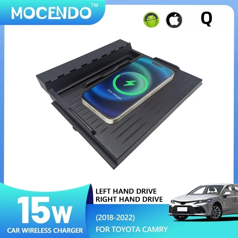 

Car Wireless Charger Pad for Toyota Camry 2018-2022 15W Qi Fast Charging Auto Android Phone iPhone Holder