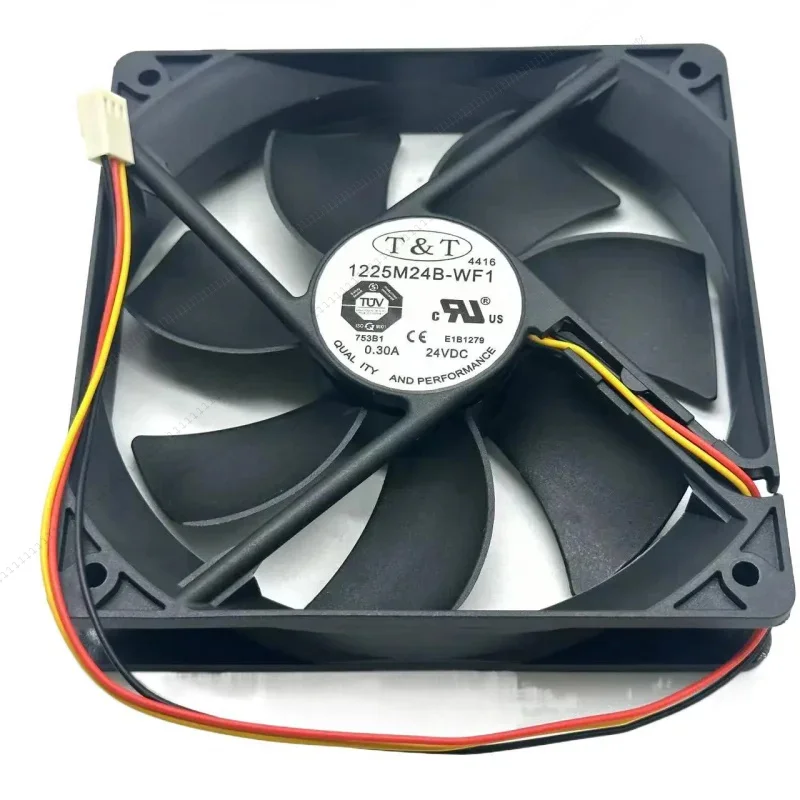 W  T&T 1225M24B-WF1 DC 24V 0.3A 120X120X25Mm Server Cooling Fan