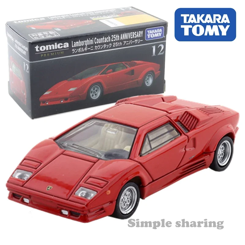 Takara Tomy Tomica Premium No.12 Lamborghini Countach 25th Anniversary 1:61 Kids Toys Motor Vehicle Diecast Metal Model