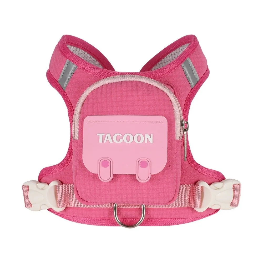 Picture 6: Adjustable Dog Backpack Harness with Reflective Strip Breathable Pet Walking Harness Plaid Puppy Chest Vest