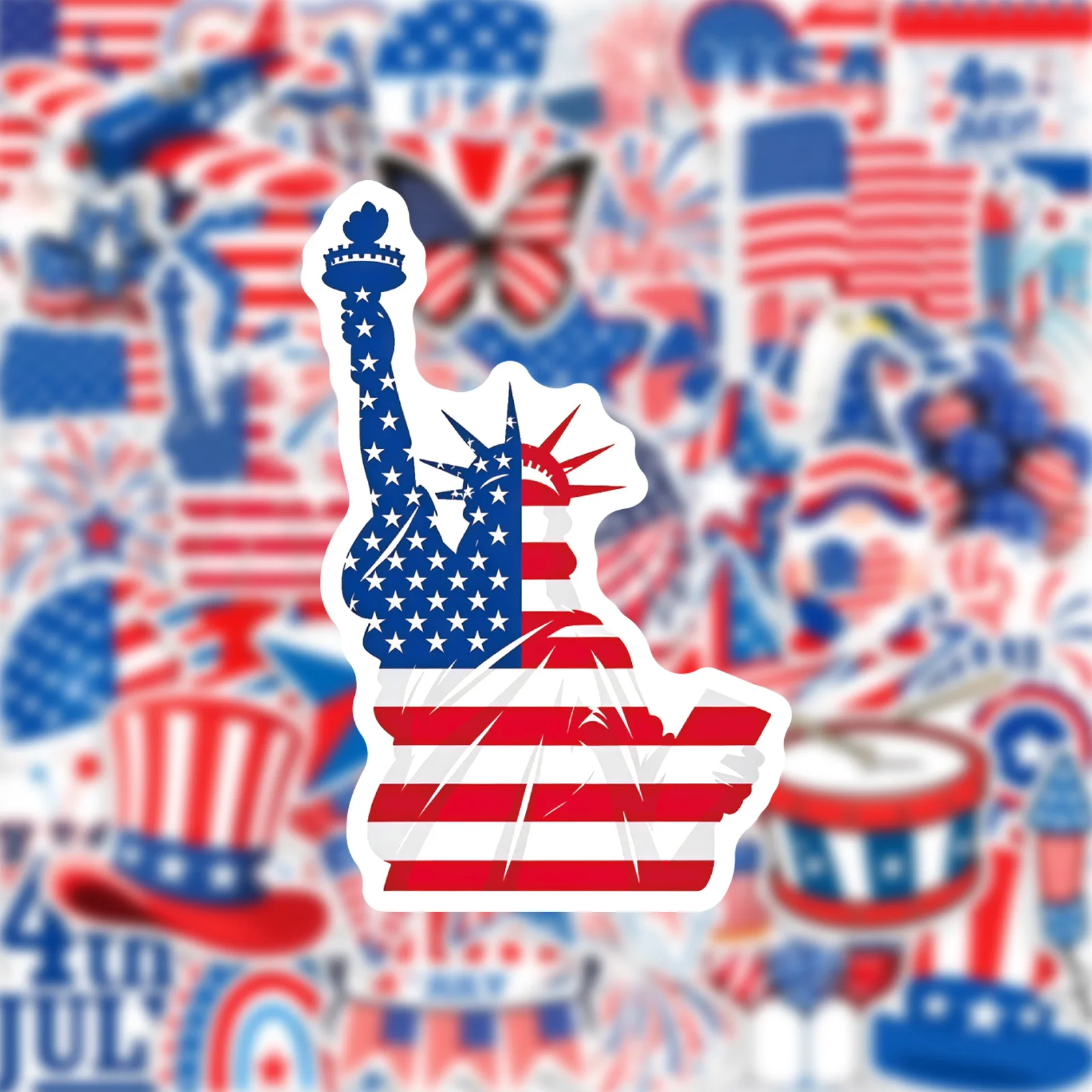 50Pcs Independence Day Flag Faith Sticker Decals Luggage Travel Backpack Skateboard Phone Laptop USA Election Sticker - view 4