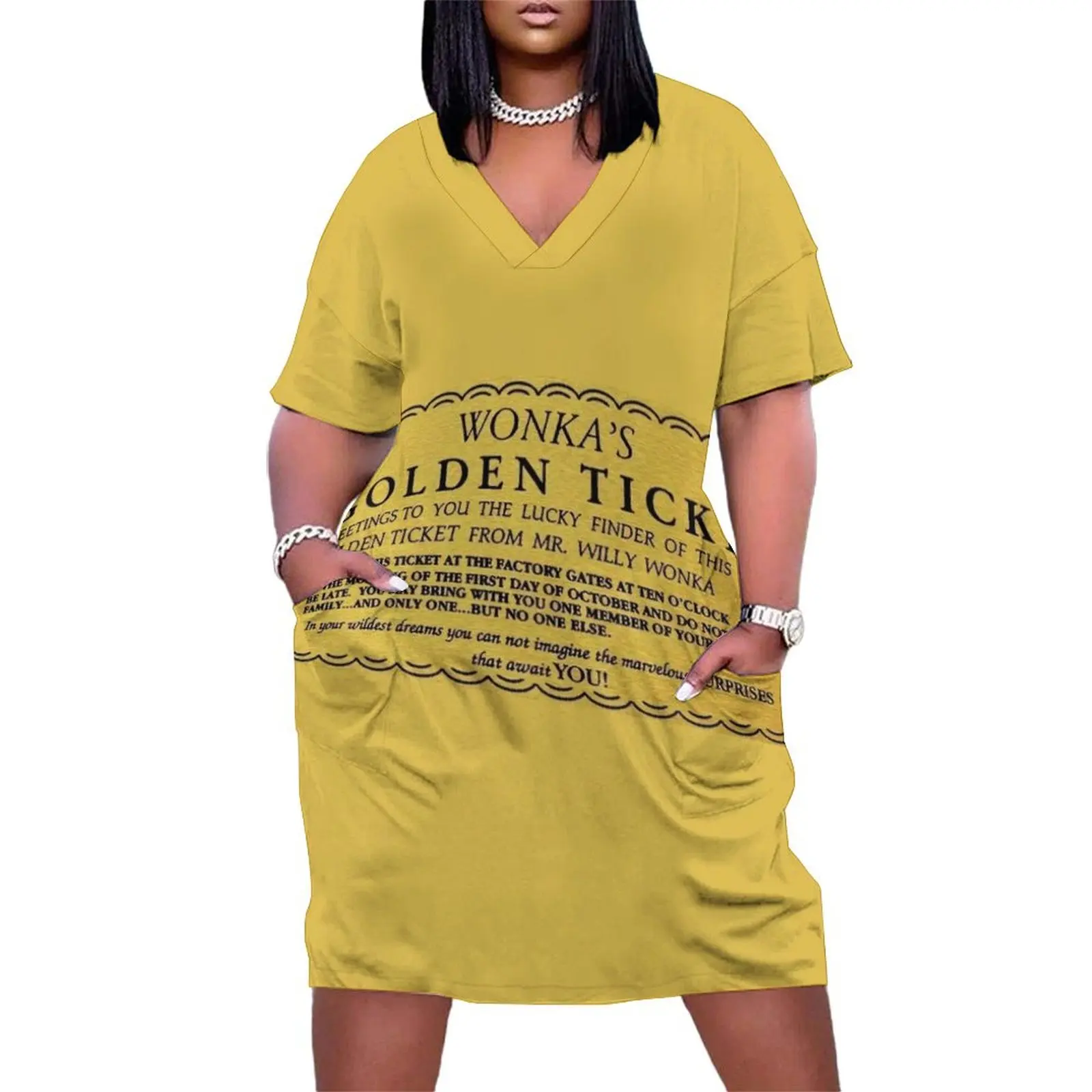 golden ticket Loose Pocket Dress dress party night women clothing 2025 new arrivals elegant guest wedding dress