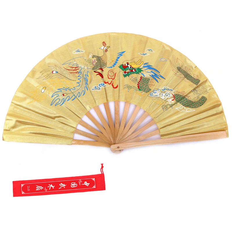 Tai Chi Kongfu Fan Chinese Traditional Martial Arts Kongfu Fan Ventilador Portable Bamboo Hand Folding Fans