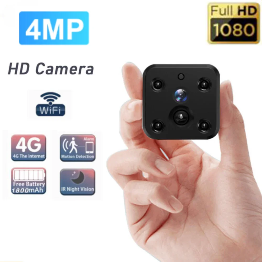 2K 4G SIM Card Wifi Mini IP Camera With Battery Video Record IR Night Vision Surveillance Security CCTV Micro Camcorder IP Cam