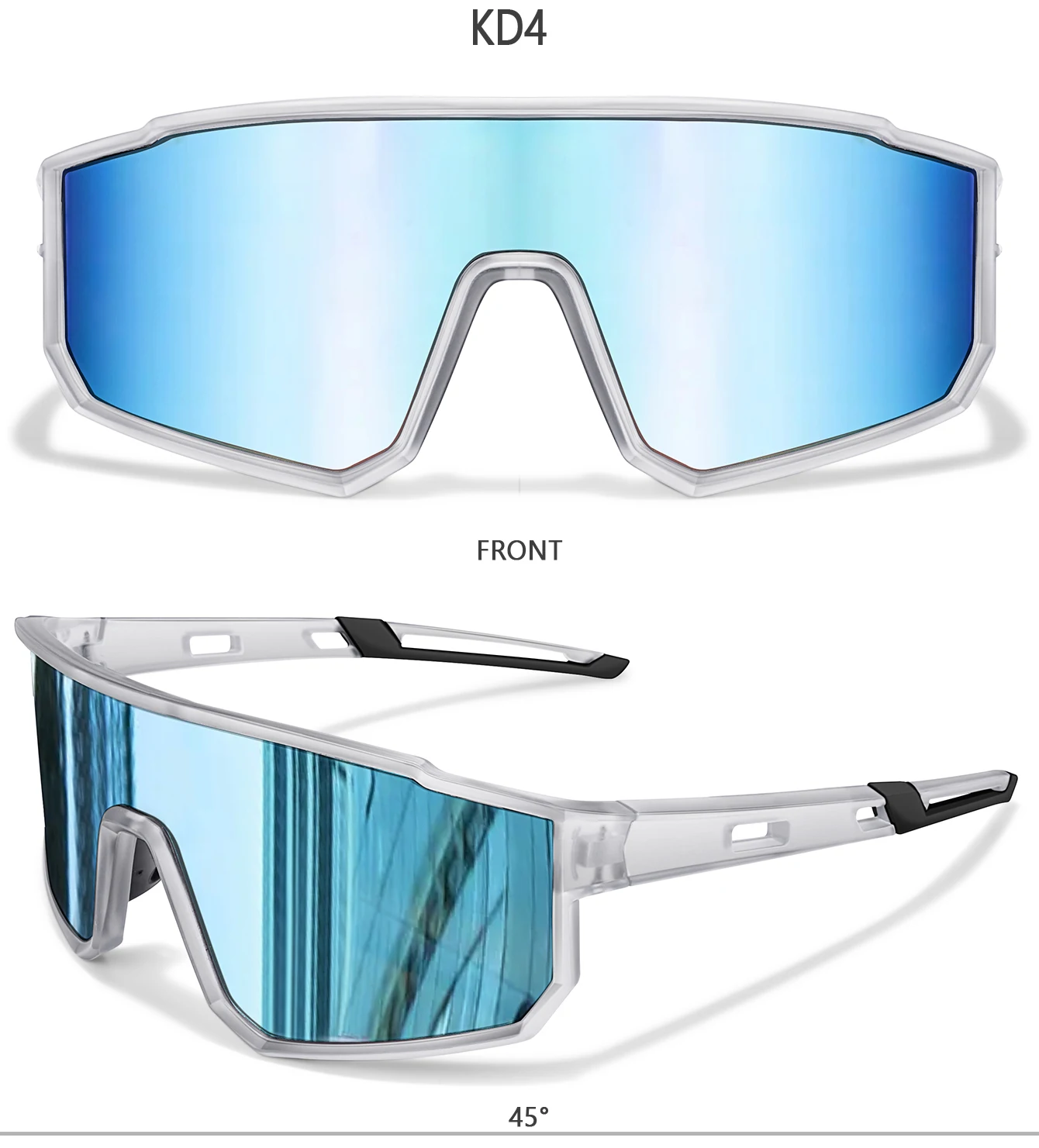 Trendige Angler-Sonnenbrillen für Männer und Frauen, lässige winddichte Brillen mit UV-Schutz für Outdoor-Sportarten, Laufen und Radfahren. – Detail 11