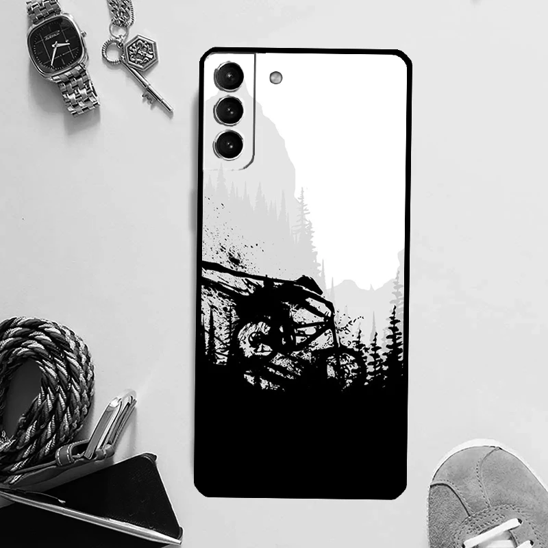MTB Mountain Bike Cycling Bicycle Case For Samsung Galaxy S24 Ultra S23 S22 S21 S20 Plus Note 10 Note 20 S9 S10 S21 FE Cover