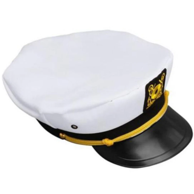 Marine Hat Yacht Captain Hat Navy Adjustable Sailor Captain Costume Men Boat Navy Hat For Adult Kid Men Women