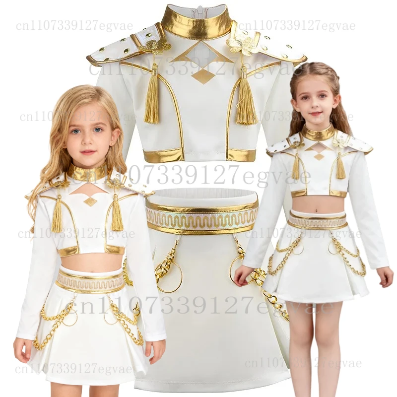 Zoey-Disfraz de Cosplay, uniforme de Navidad, Idol de Año Nuevo, espectáculo de escenario, juego de rol, conjunto de ropa de fiesta de Navidad con Tops, falda, accesorios