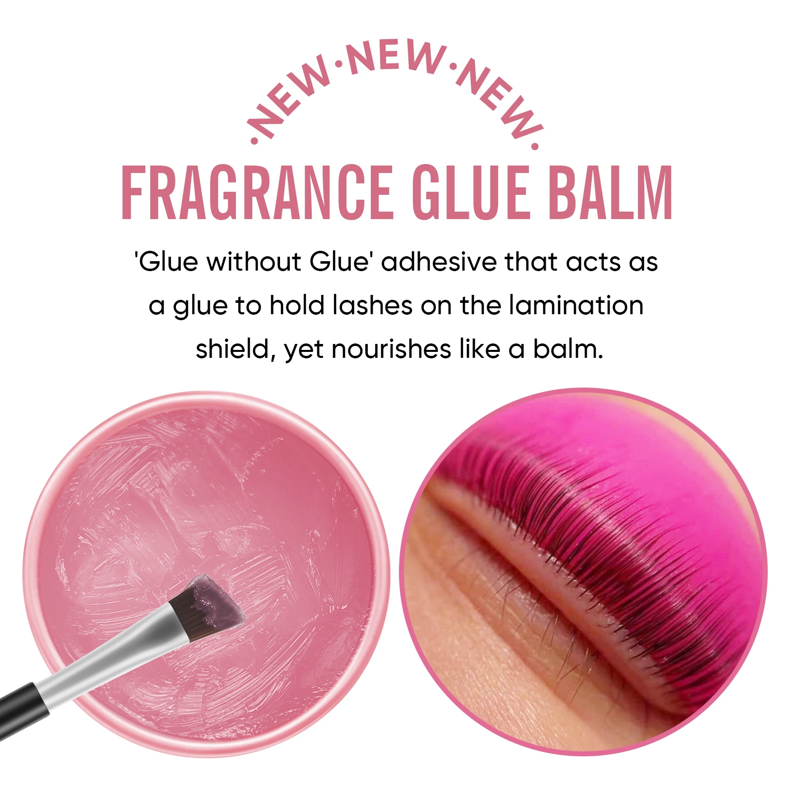 Lomansa 10g Lash Lift Glue Eyelash Glue Balm Fruit Flavor 2 in 1 Lifting Curling Adhesive For Lash Perm Beauty And Makeup Tool