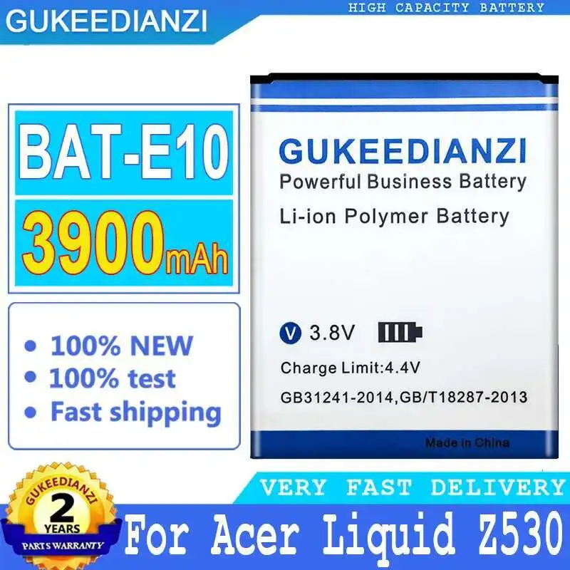 

Mobile Phone Battery Reliable Replacement 3900mAh For Acer Liquid Z530 Lte T02 Z530S Bat E10 Bat-E10 1ICP4 58 71 ICP9375870L1