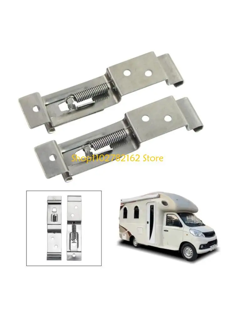 547B 2pcs Trailer Vehicle Car License Plate Spring Loaded Stainless Bracket Rack Frame Holder Clamps Truck Number Plate Clips