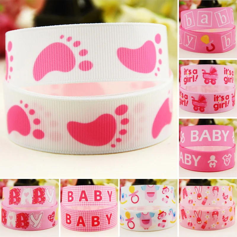 

22mm 25mm 38mm 75mm girl cartoon printed Grosgrain Ribbon party decoration 10 Yards satin ribbons