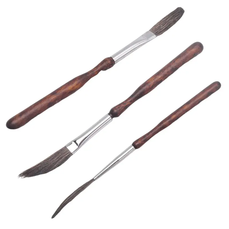 [NEW!A93G】 Professional Striping Brush Set- Pinstripeing Brush Kit,3 Pieces Long Liner, Script, Scroll Rigger Tools