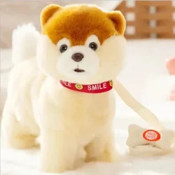 Robot Dog Interactive Dog Electronic Toys Plush Puppy Pet Walk Bark Leash Teddy Toys For Children Birthday Gifts