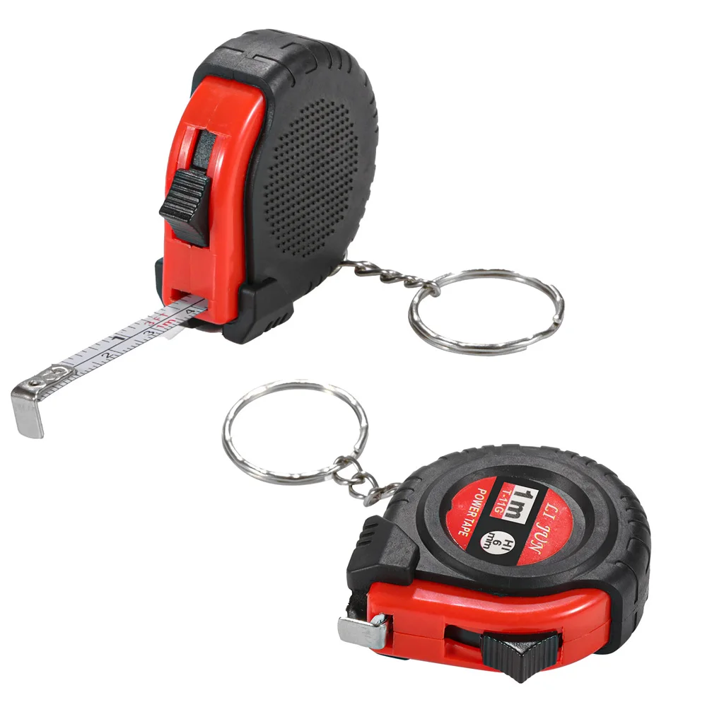 Mini Retractable Steel Tape Measure Ruler Key Chain Pocket Pull 1M Keyring Keychain for Measuring Tape Meter Inch Tailor Tool