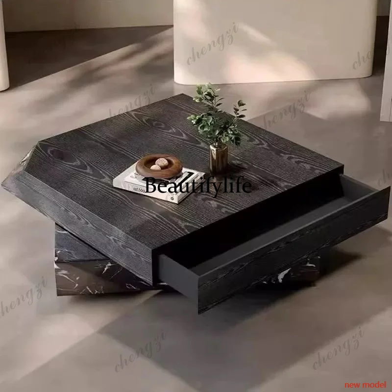 Italienischer Designer-Couchtisch, unregelmäßiger, einzigartiger Couchtisch, Heim-Couchtische, Mobili Stone Meuble SalonN138