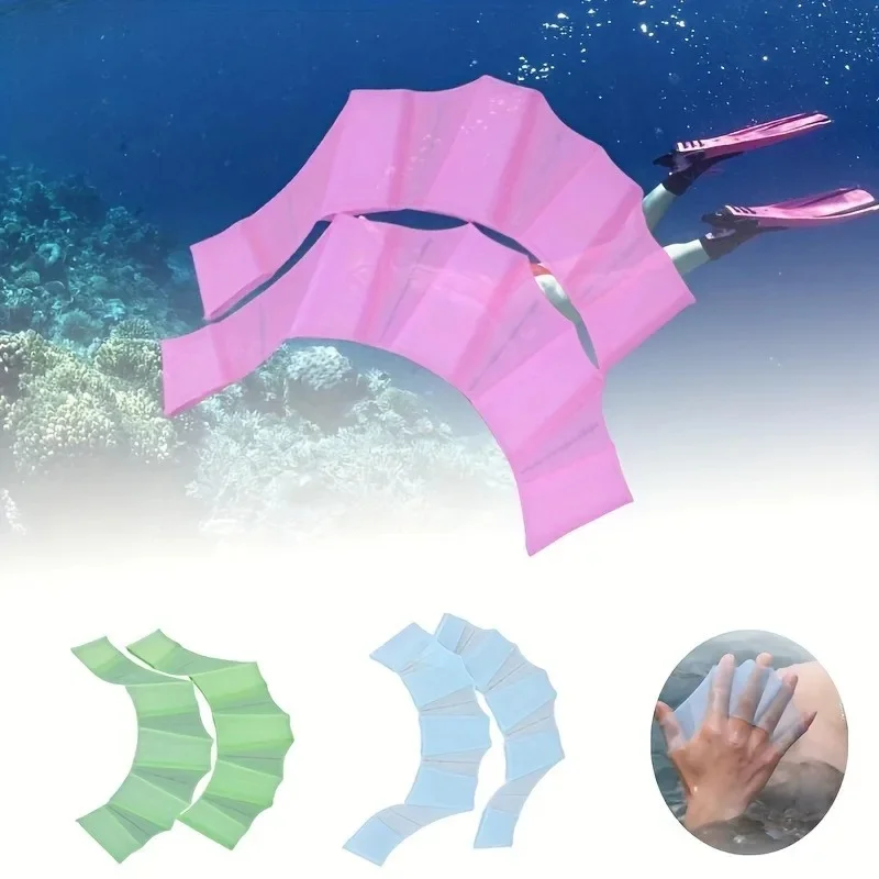 1/2/3Pair Silicone Webbed Swim Gloves, For Enhanced Stroke Power & Speed, Swimming Training & Snorkeling Gear For Adults