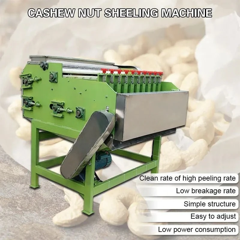 High-efficiency automatic cashew nut shelling and shelling machine
