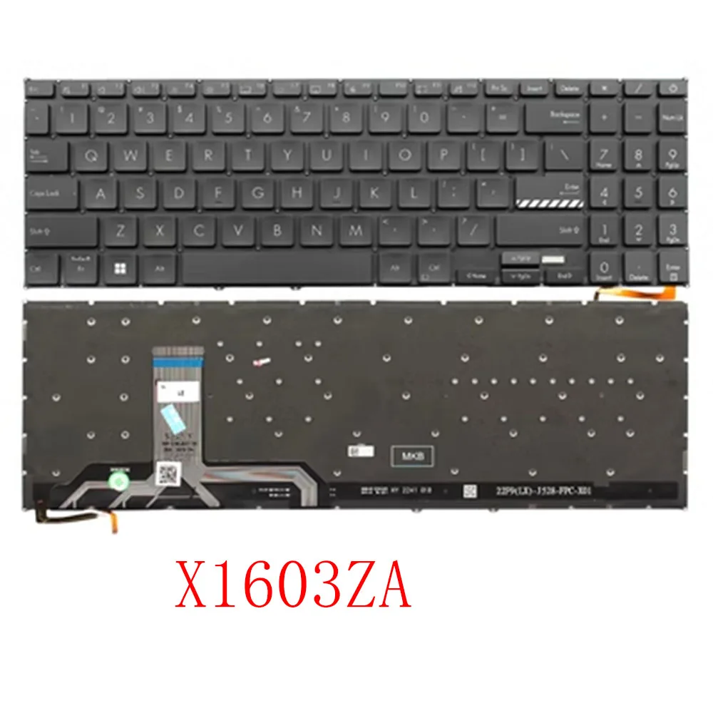 

Laptop Keyboard For ASUS VivoBook 16 X1603ZA Without Frame Black United States US With Backlit