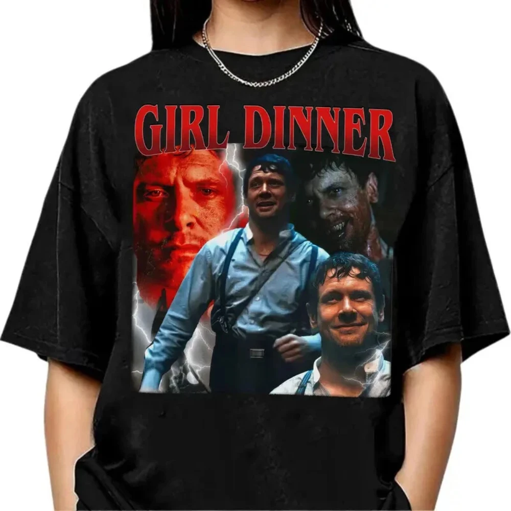 

Girl's Dinner Remmick Sinners T-shirt, Horror Movie Fan Casual T-shirt, Casual Comfortable All-Season Base Layer women clothing